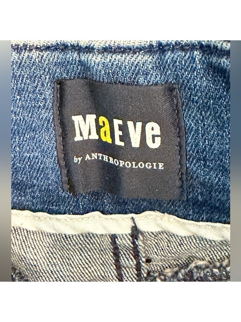 Anthropologie Maeve Bombshell Slim Straight Denim Jeans Size 27 - Picture 10 of 14